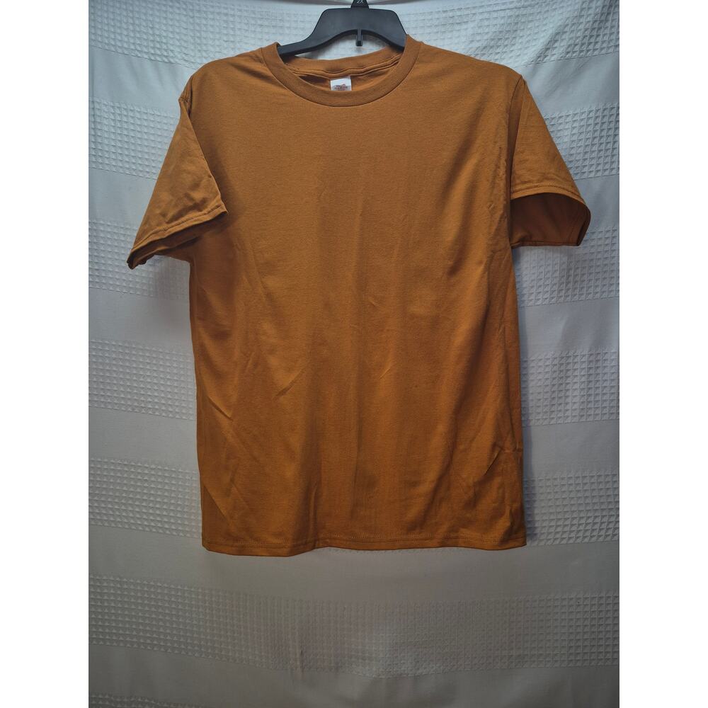 Hanes mens size medium orange t-shirt 100% cotton 7272